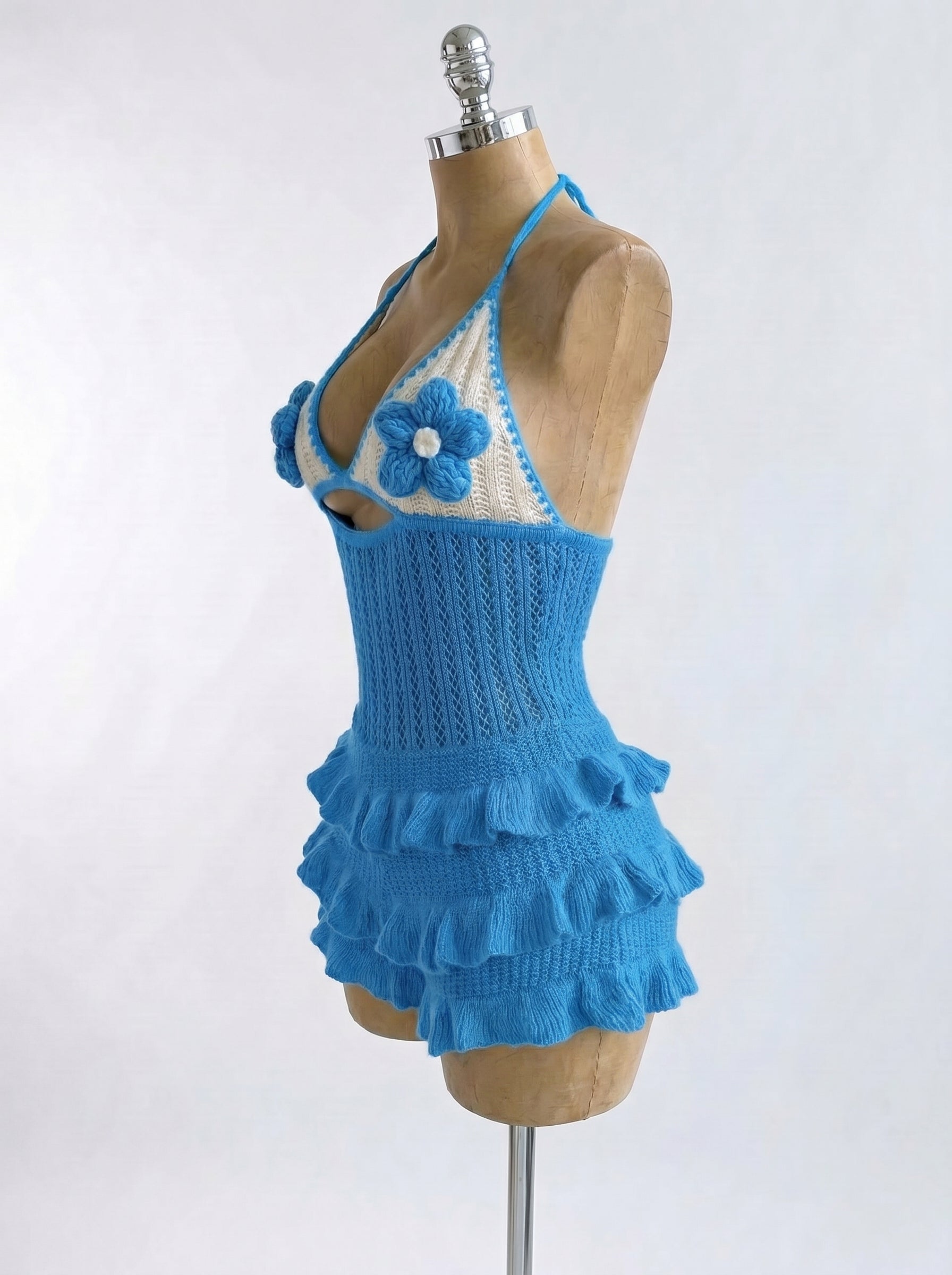 Knitted Vacation Ruffle Jumpsuit