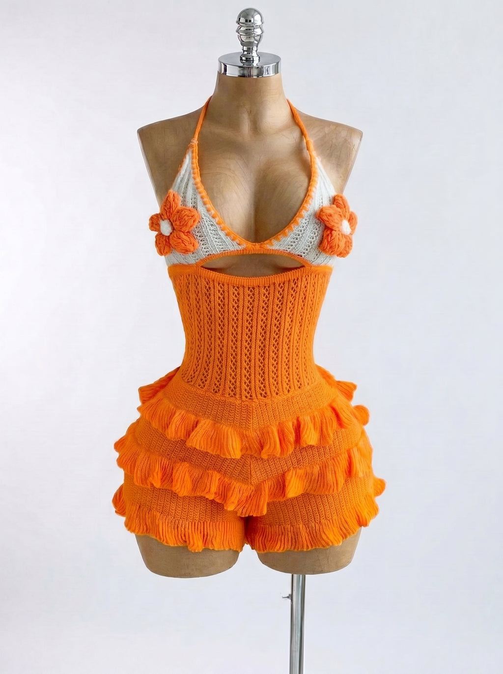 Knitted Vacation Ruffle Jumpsuit
