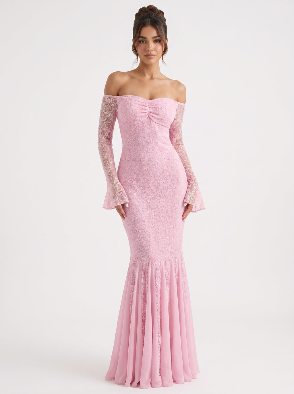 Elegant Pink Long Dress
