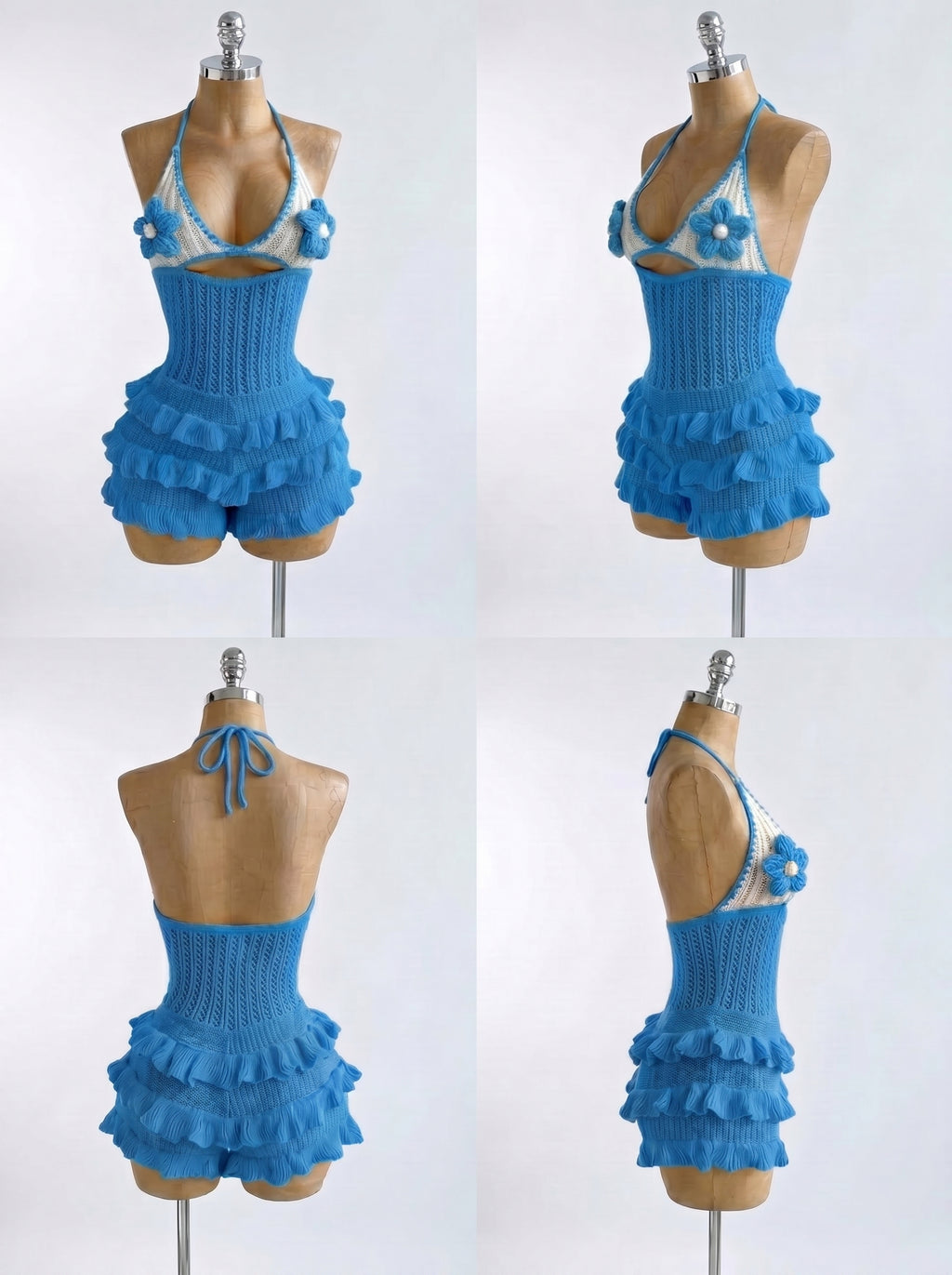 Knitted Vacation Ruffle Jumpsuit