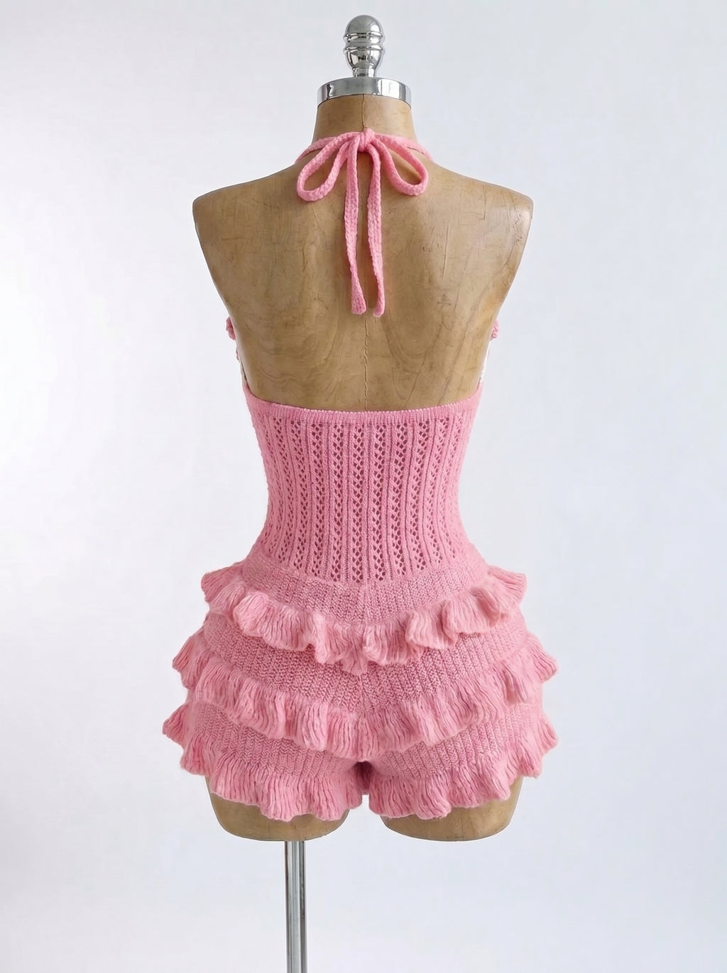 Knitted Vacation Ruffle Jumpsuit