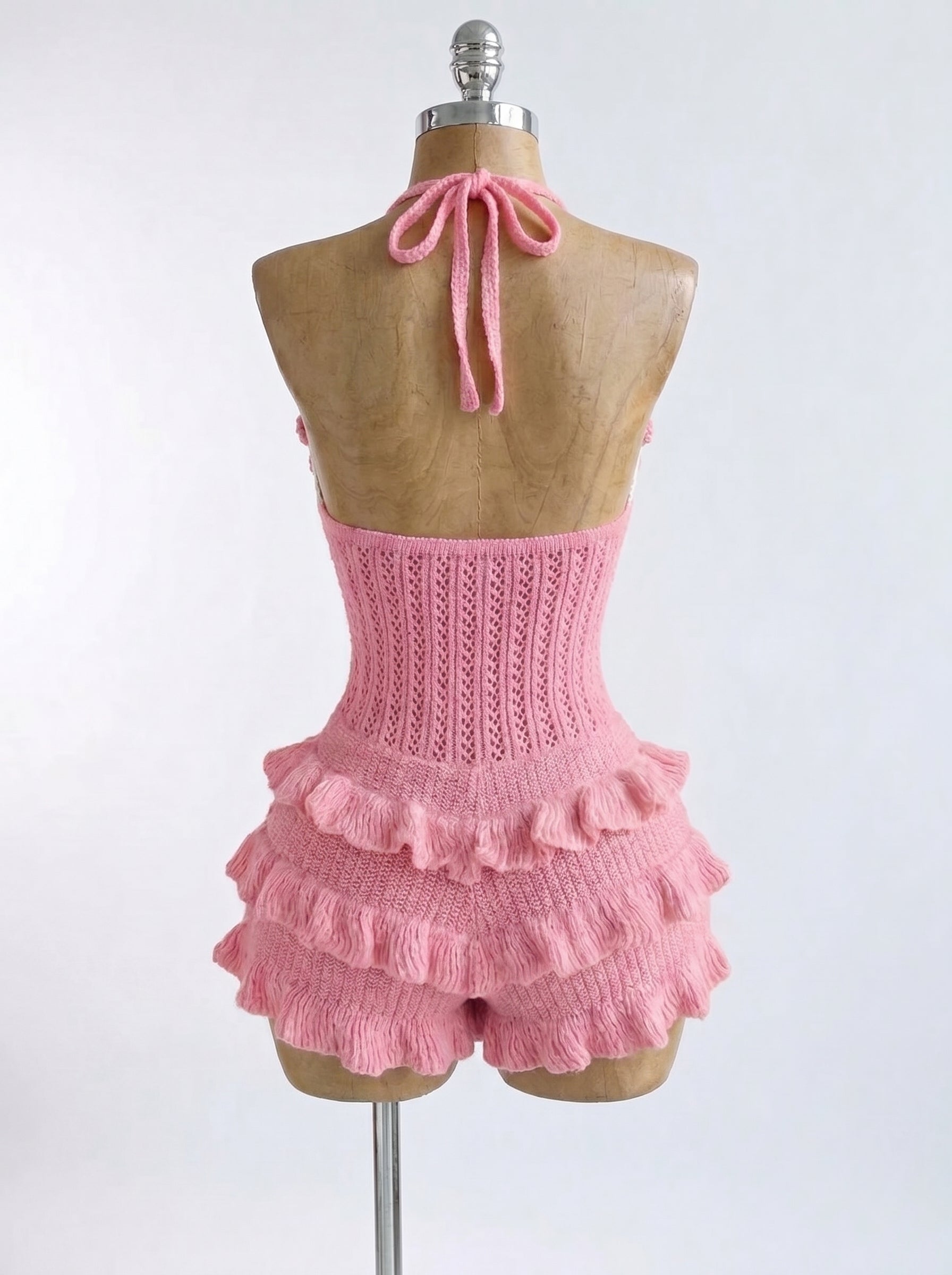 Knitted Vacation Ruffle Jumpsuit