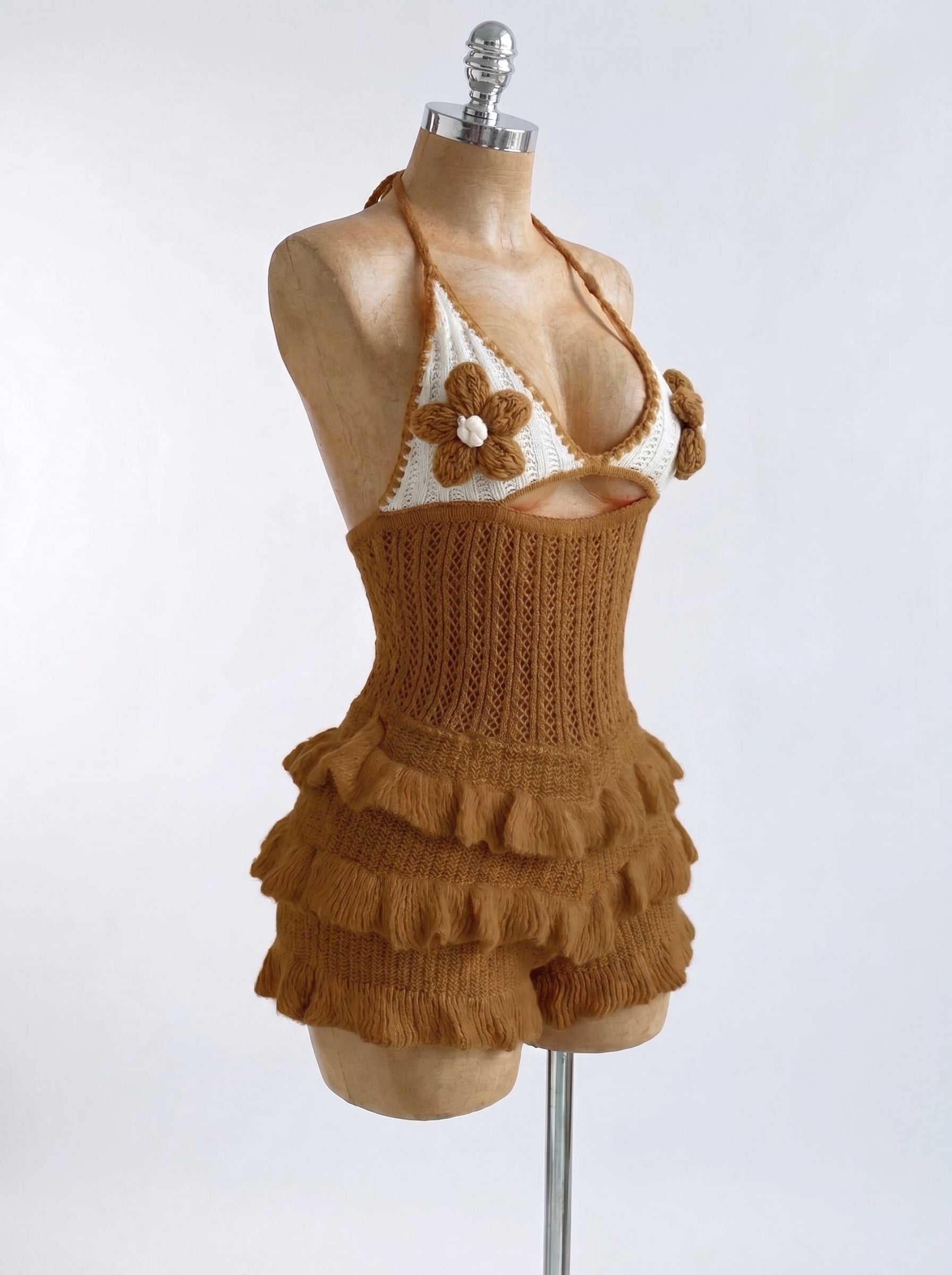 Knitted Vacation Ruffle Jumpsuit