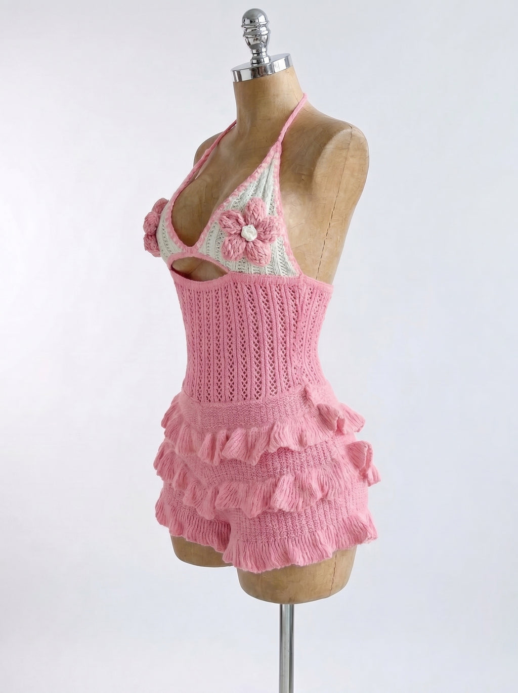 Knitted Vacation Ruffle Jumpsuit