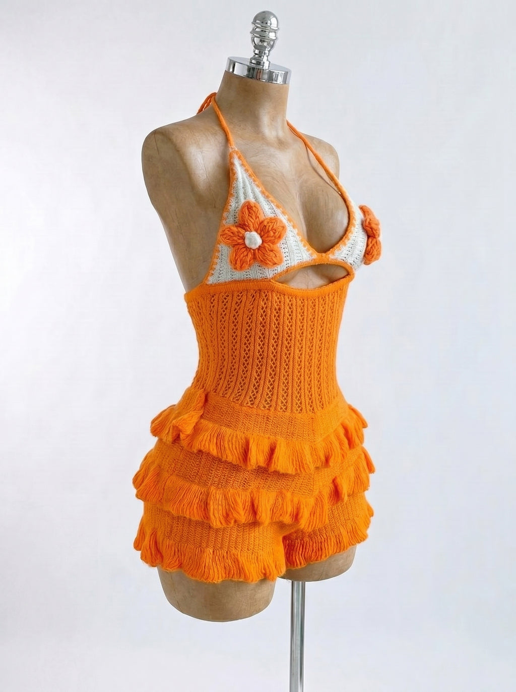 Knitted Vacation Ruffle Jumpsuit