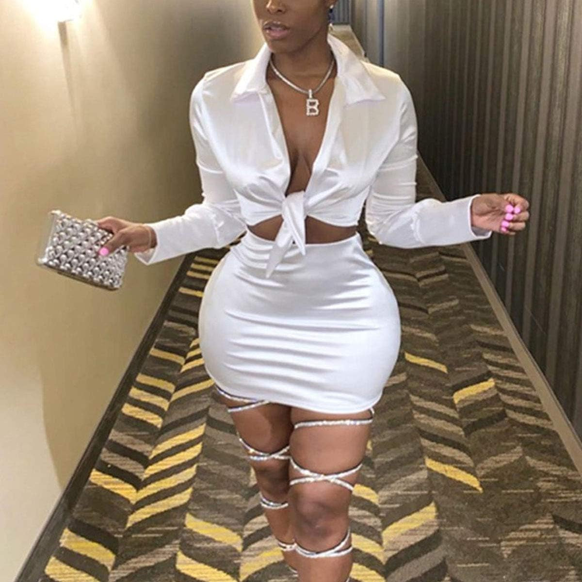 Satin Long Sleeve 2 Piece Set