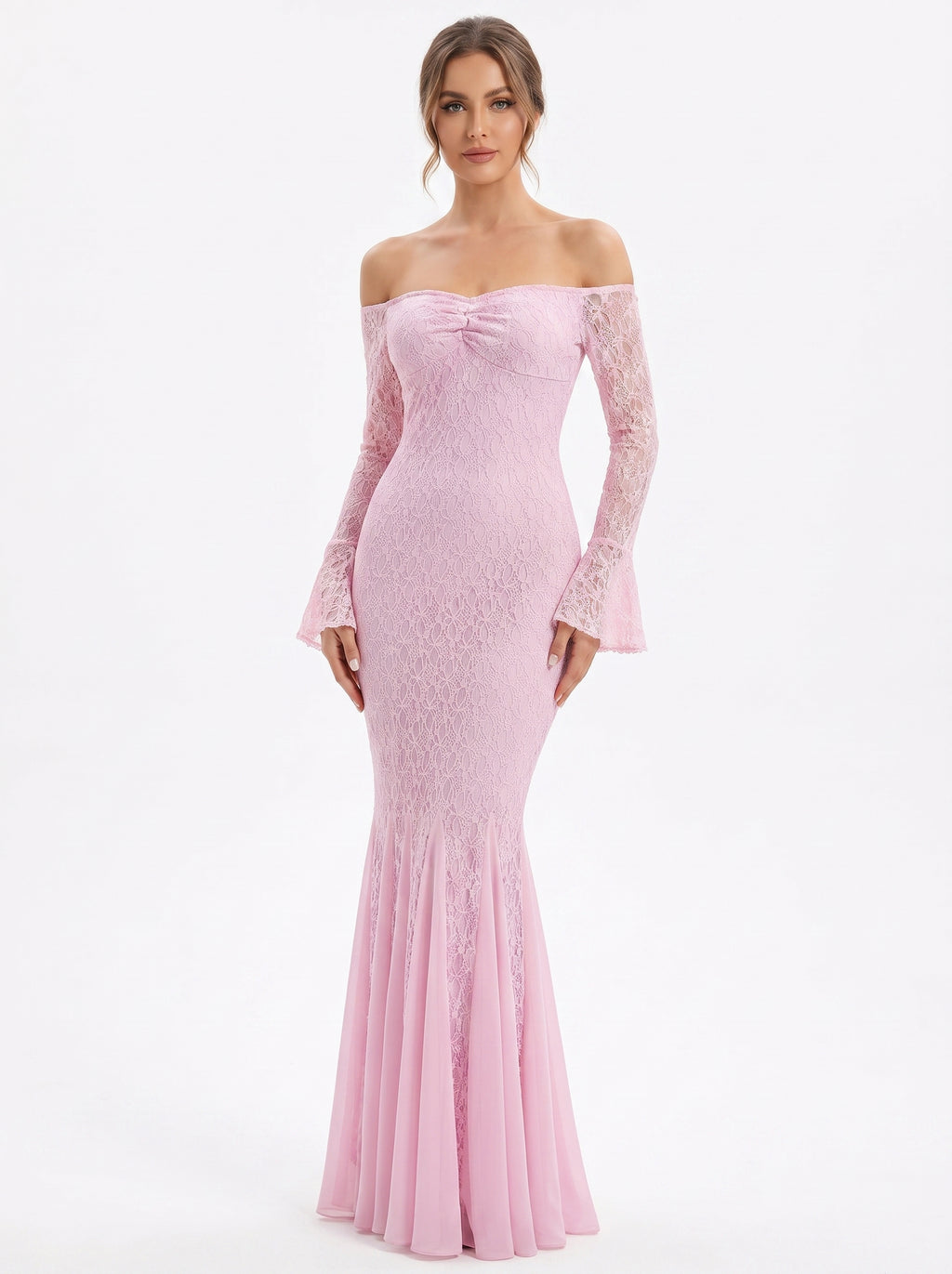 Elegant Pink Long Dress