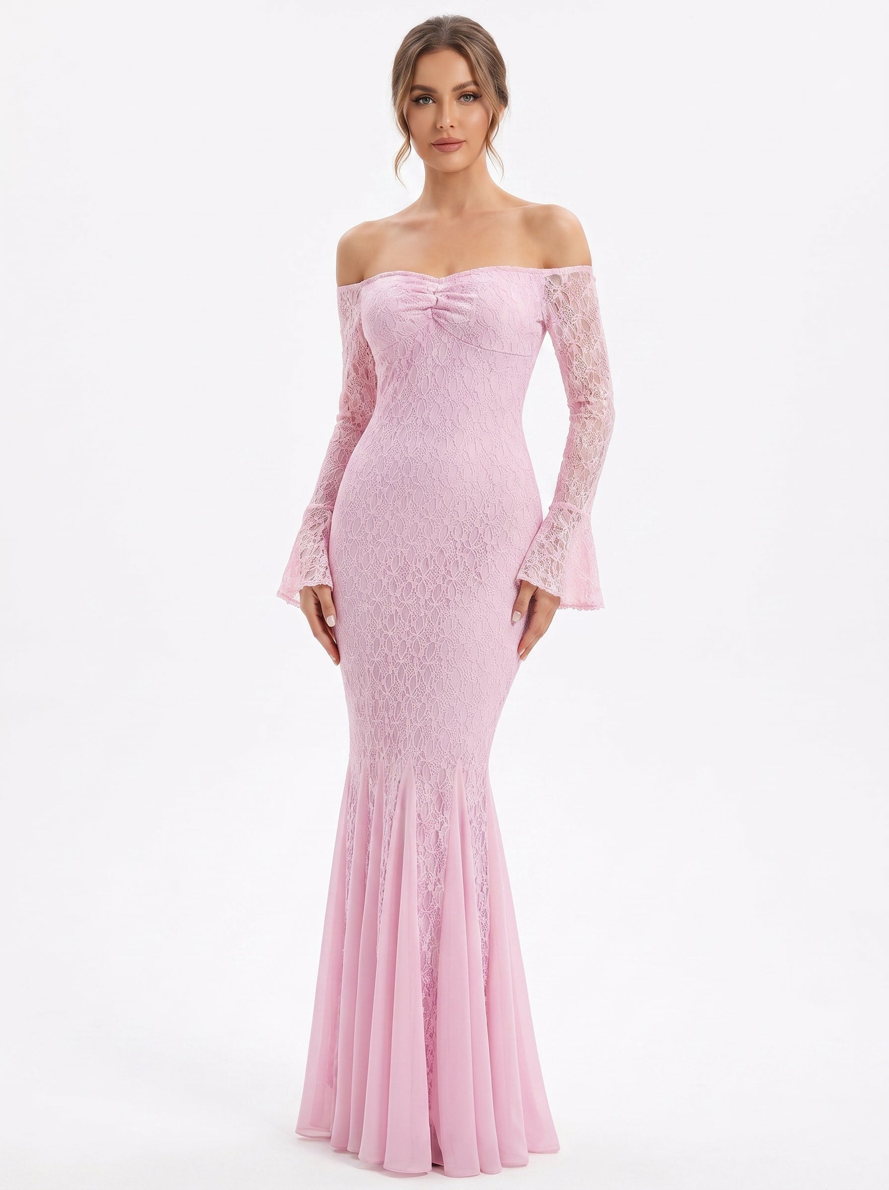 Elegant Pink Long Dress