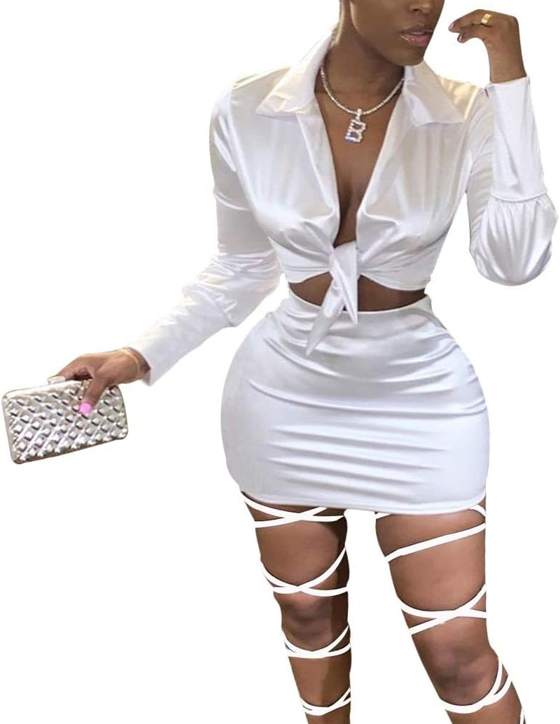 Satin Long Sleeve 2 Piece Set