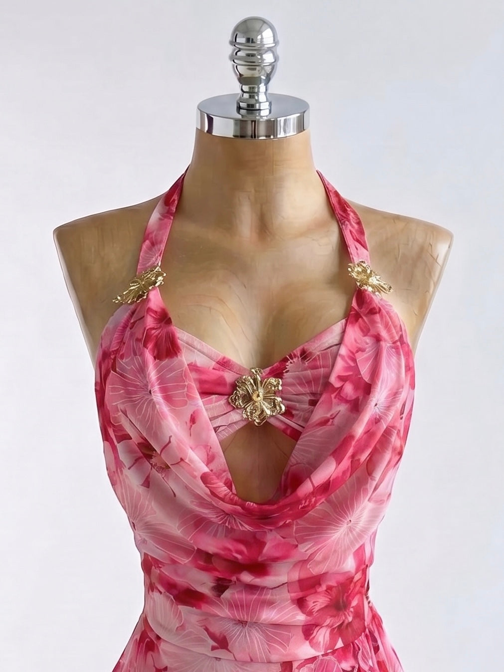 Pink Vacation Flower Dress