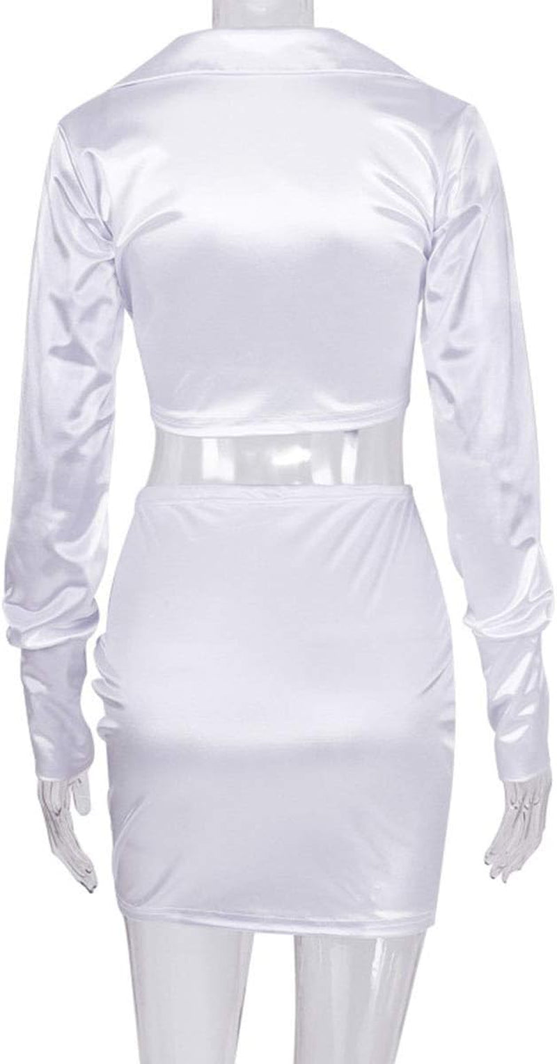Satin Long Sleeve 2 Piece Set