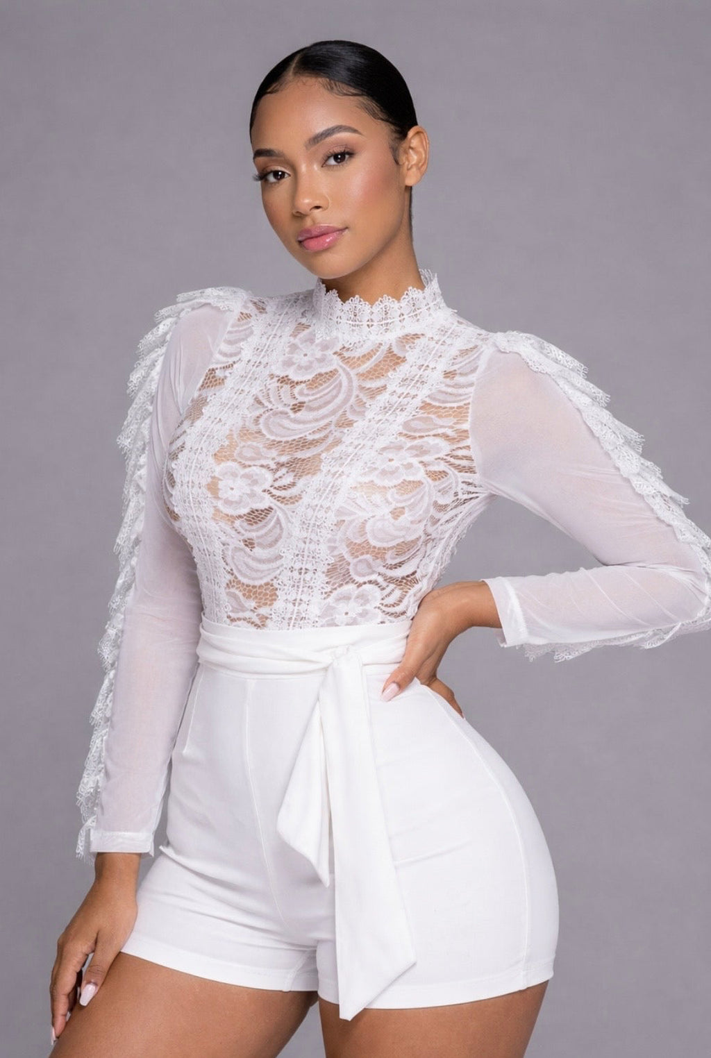 Classy Lace Top Jumpsuit