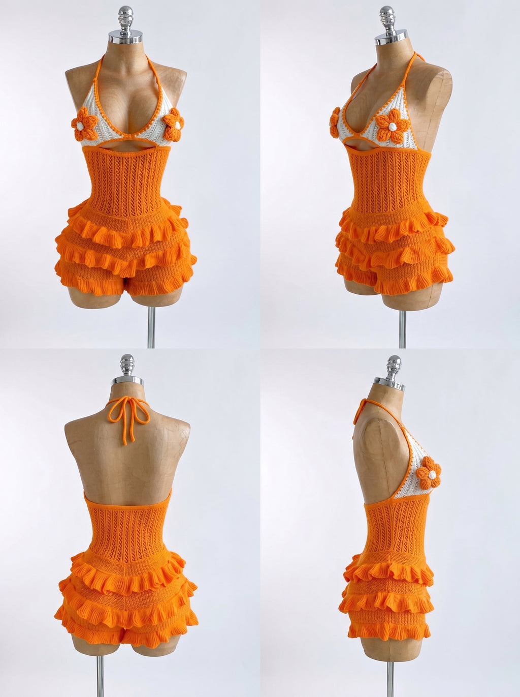 Knitted Vacation Ruffle Jumpsuit