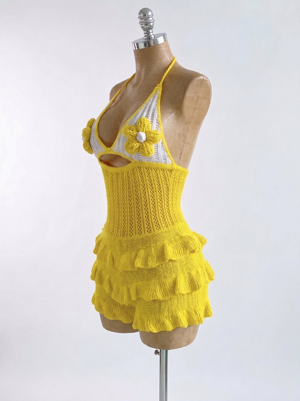 Knitted Vacation Ruffle Jumpsuit