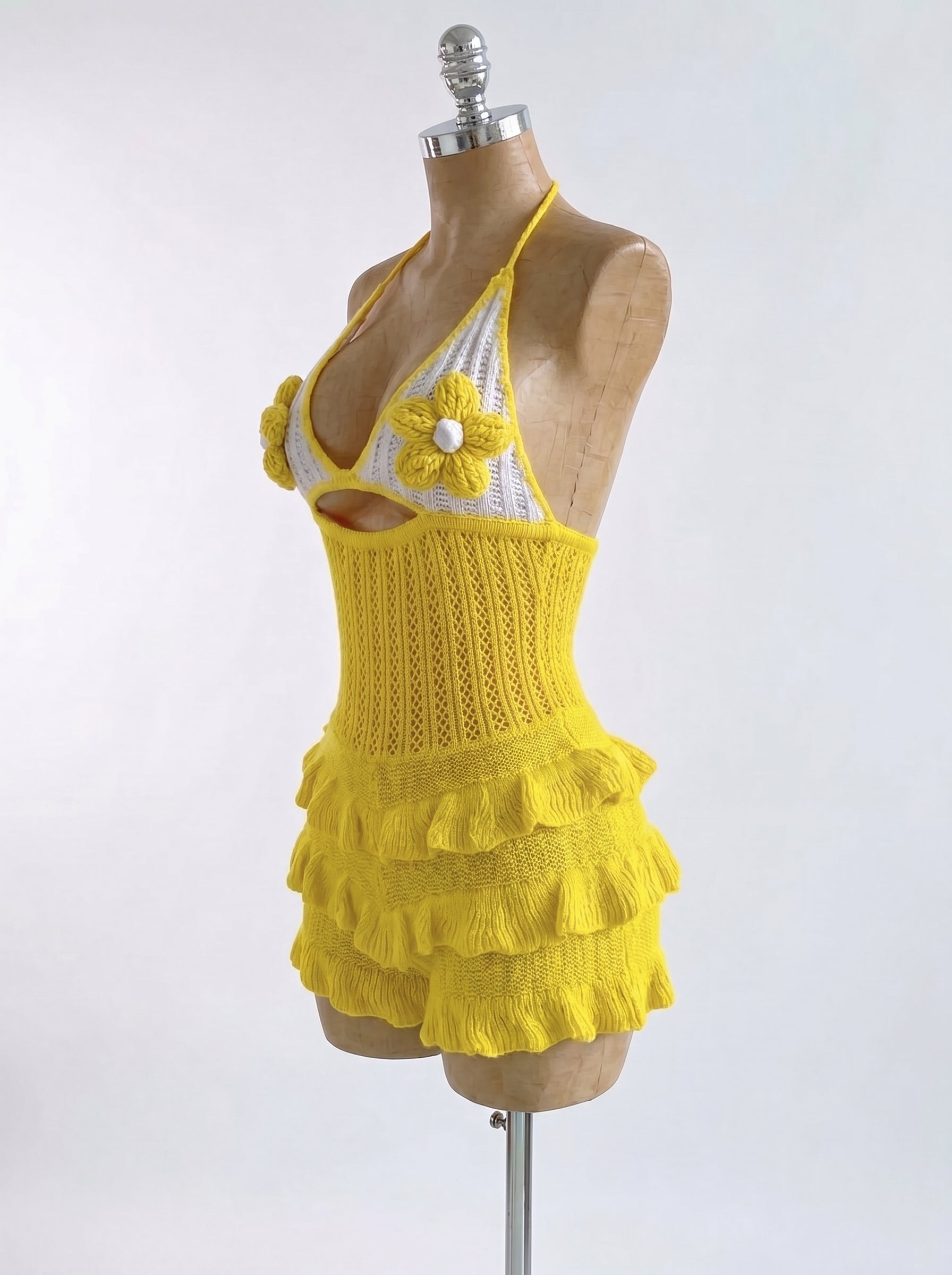 Knitted Vacation Ruffle Jumpsuit