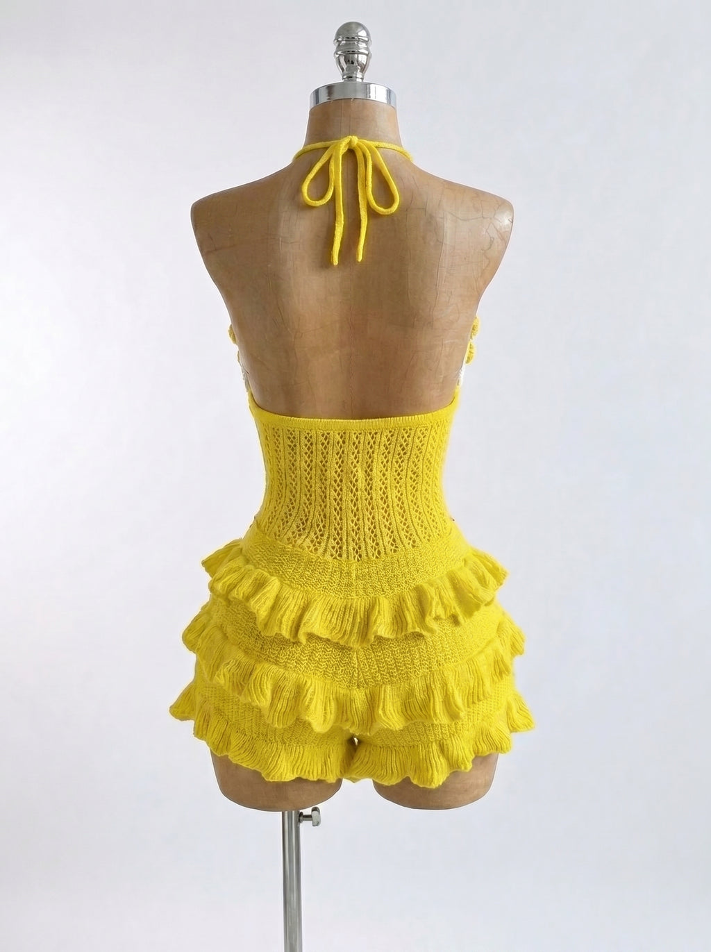Knitted Vacation Ruffle Jumpsuit