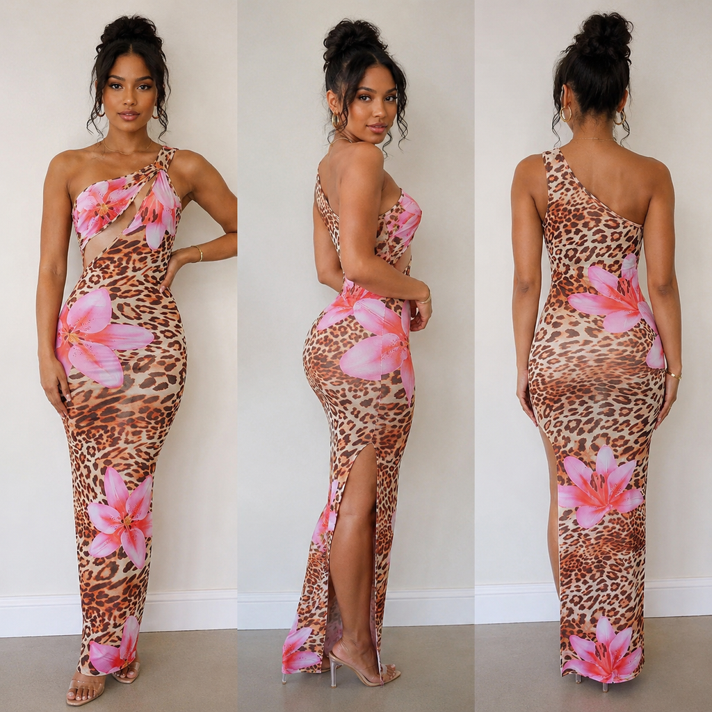 Floral Leopard Summer Dresses