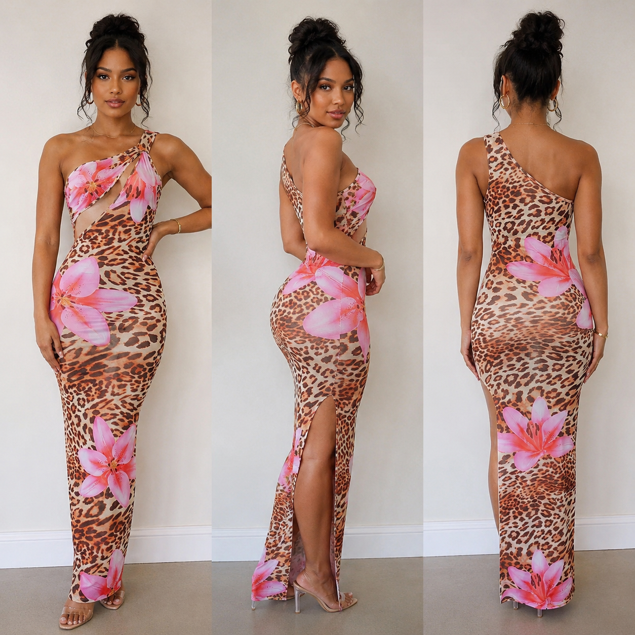 Floral Leopard Summer Dresses