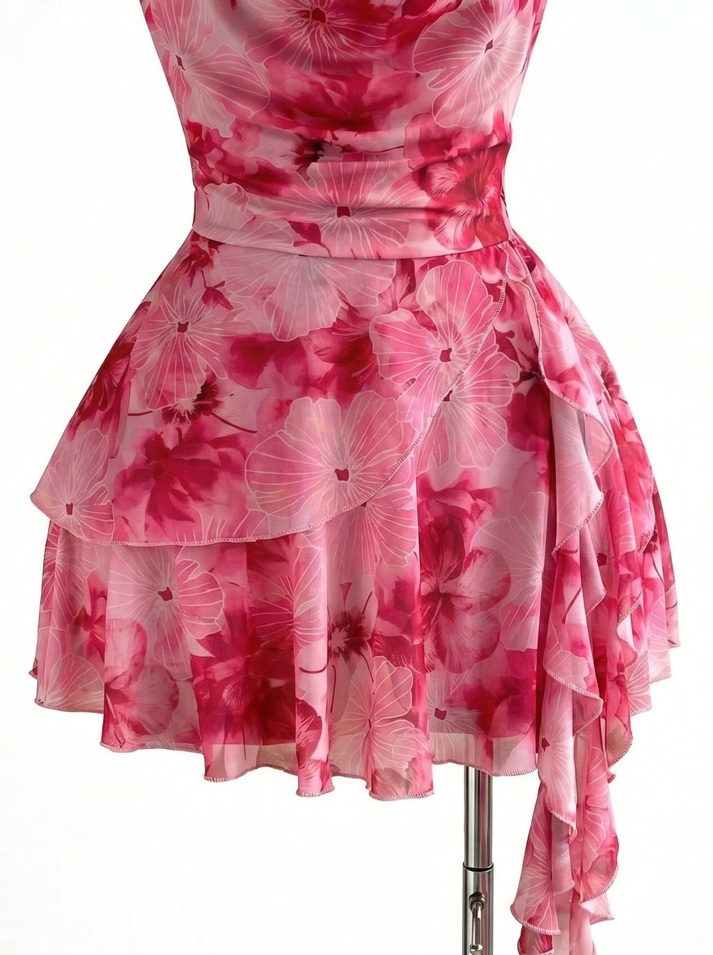 Pink Vacation Flower Dress