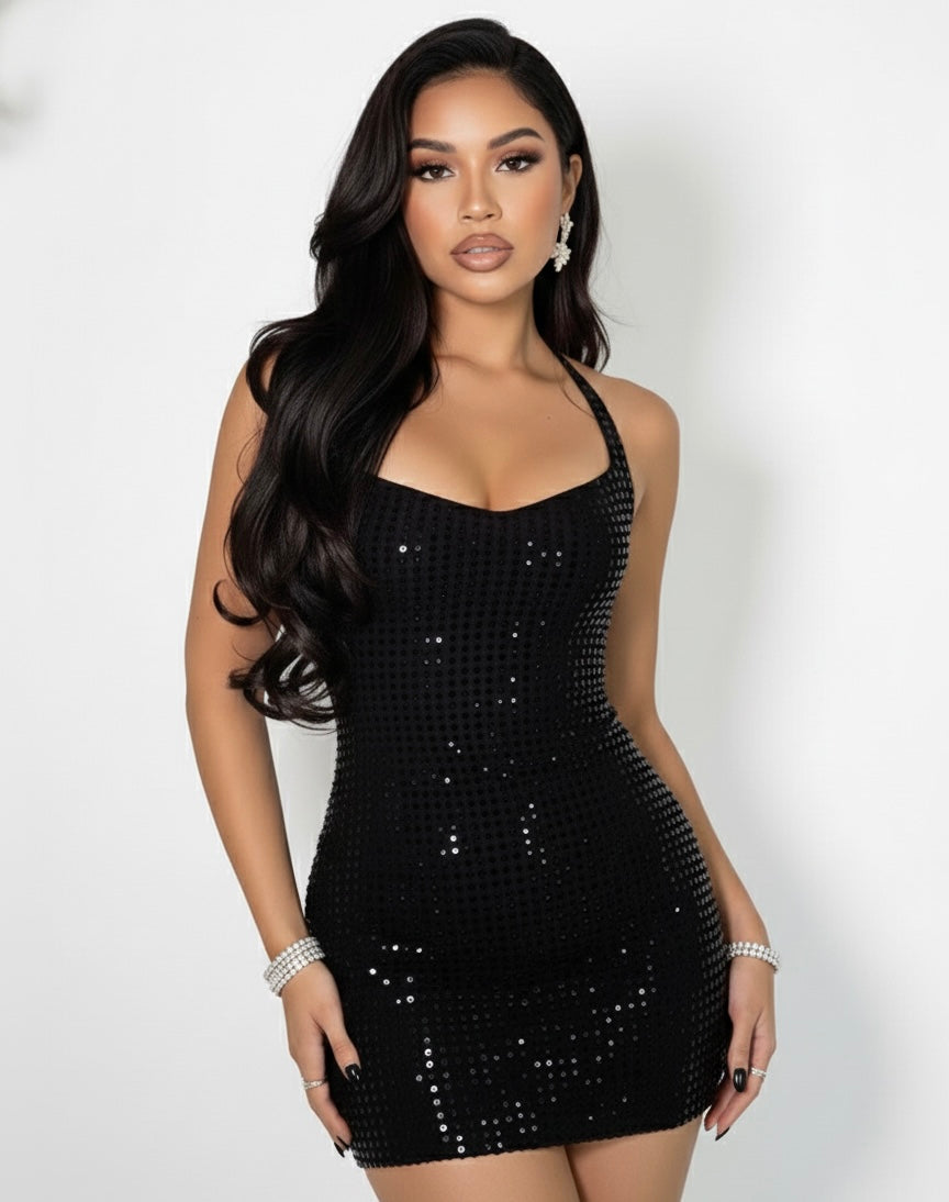 Shiny Elegant Rhinestone Dress