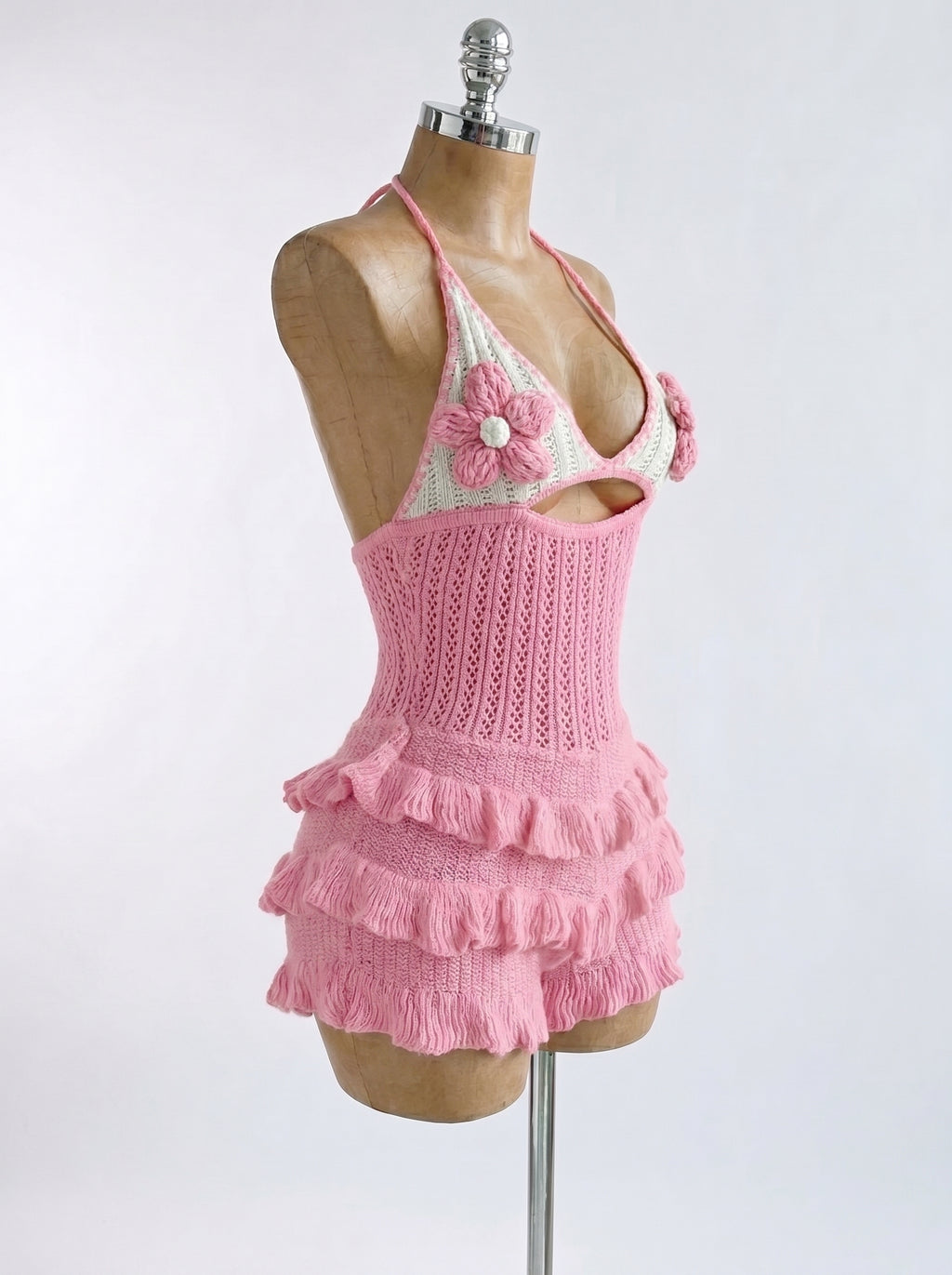 Knitted Vacation Ruffle Jumpsuit