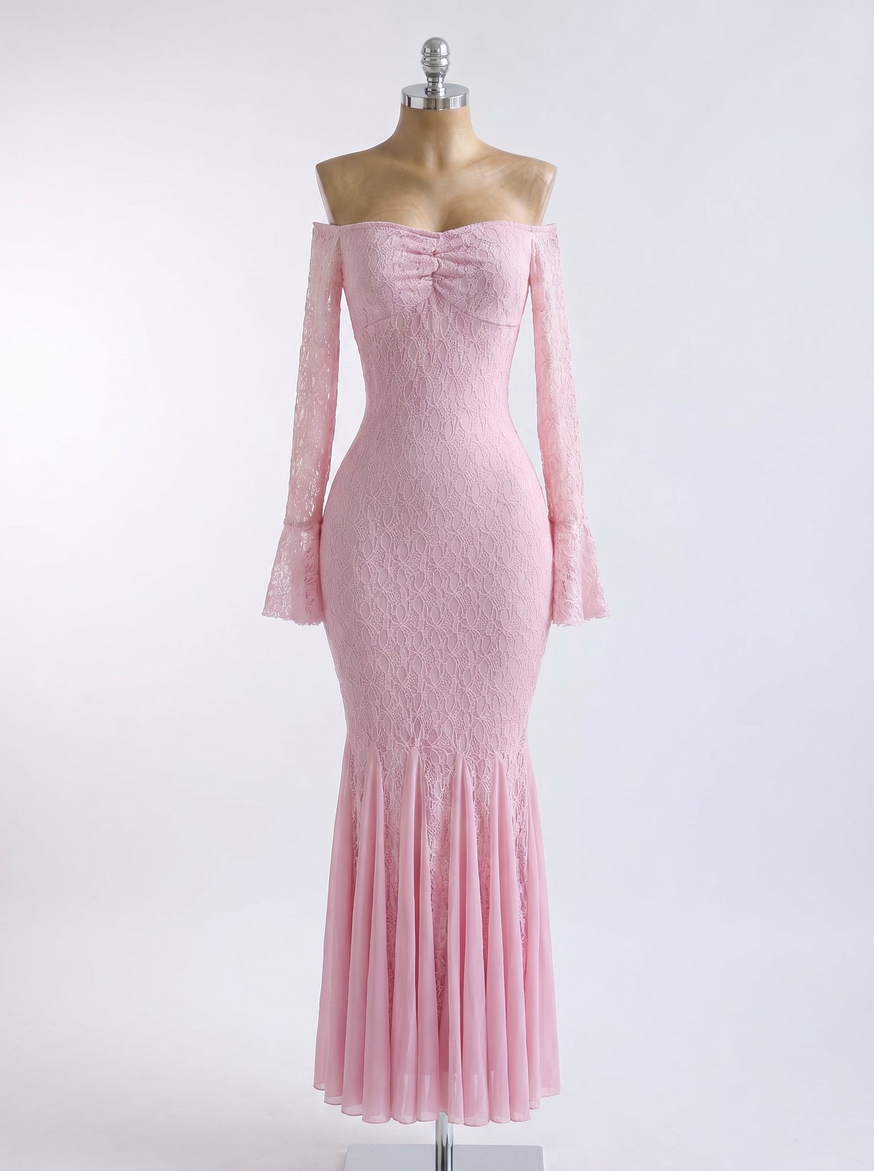 Elegant Pink Long Dress