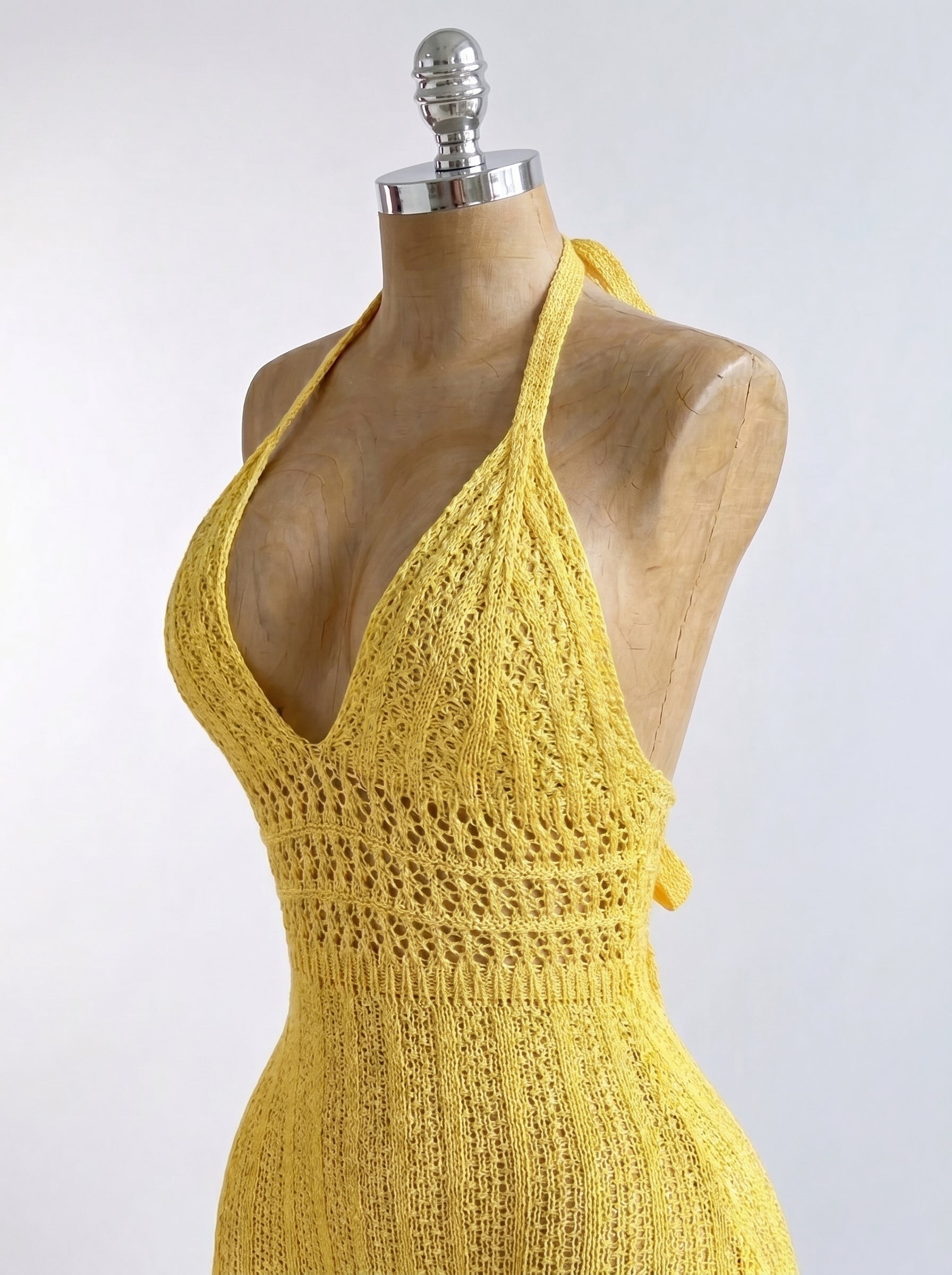 Knitted Backless Beach Romper