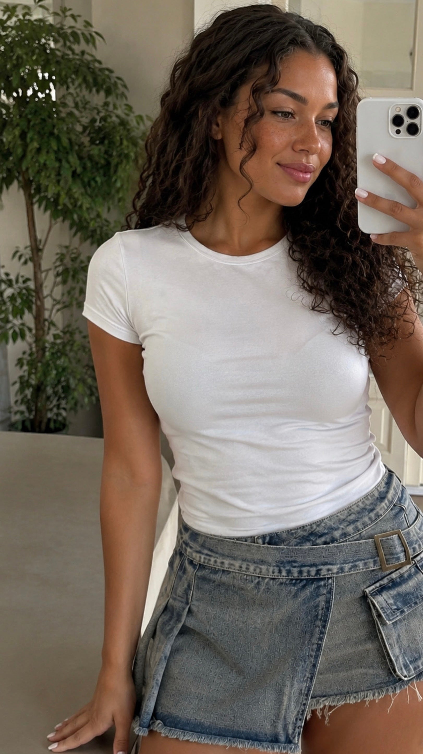 Vintage High Waist Denim Fashion Skirt