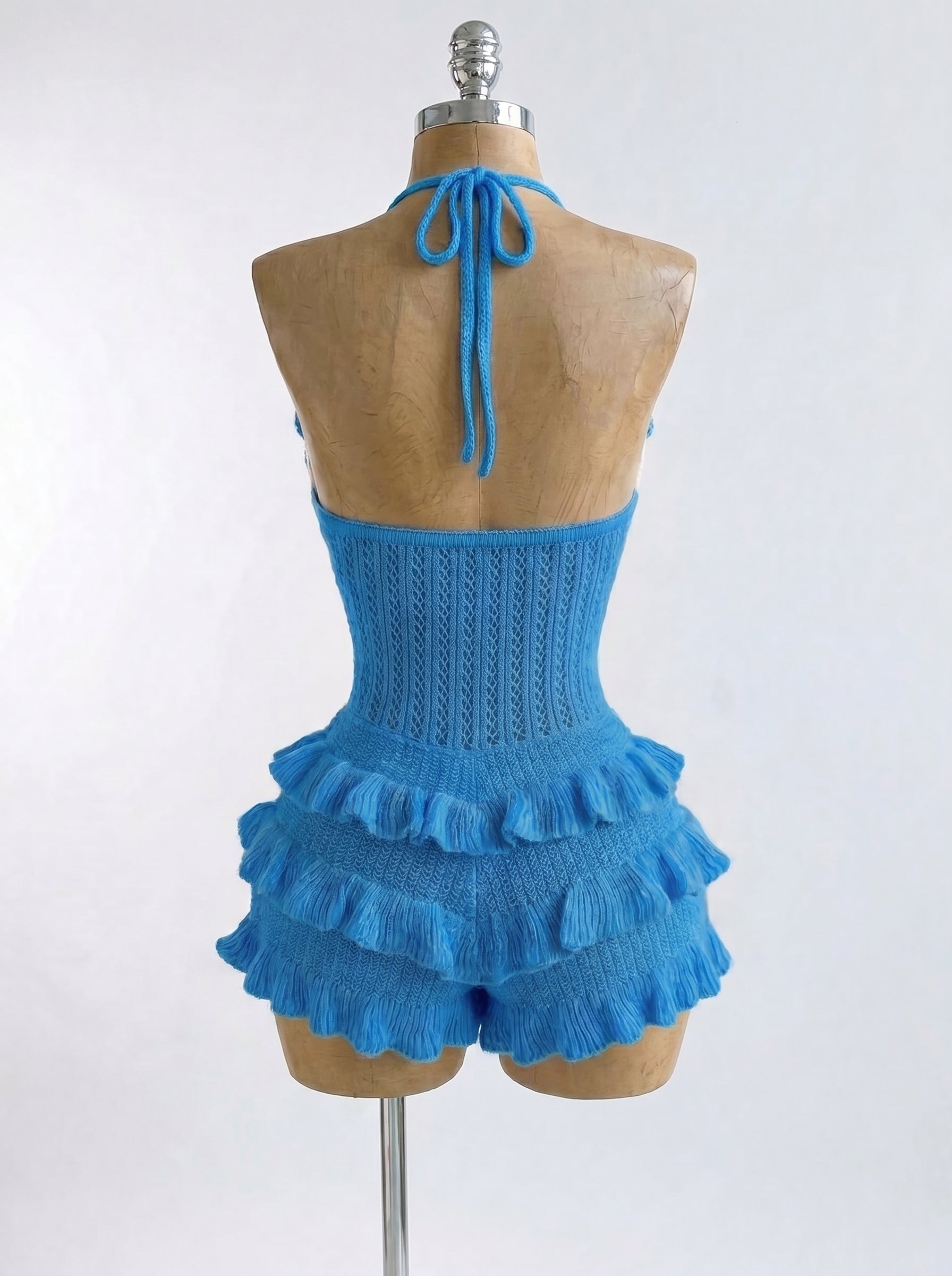 Knitted Vacation Ruffle Jumpsuit