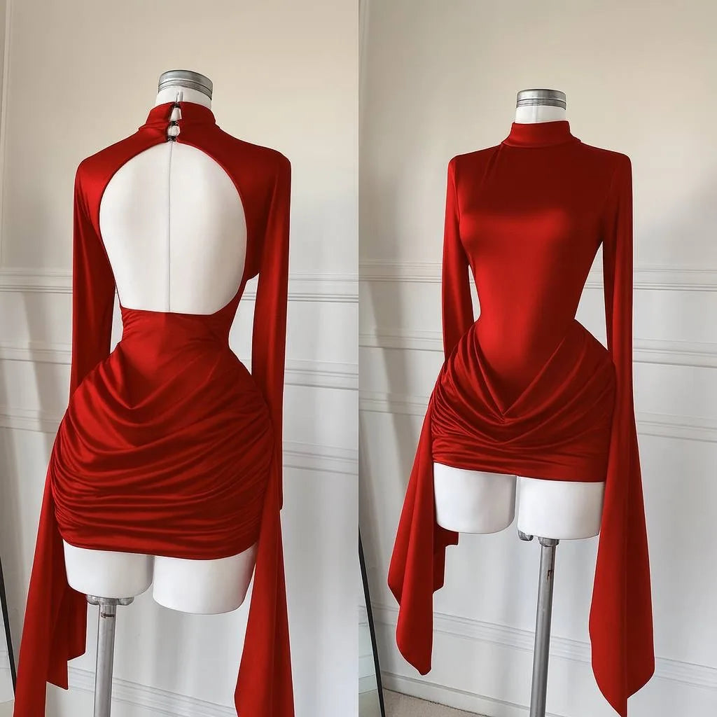 Classy Long Sleeve Mini Dress