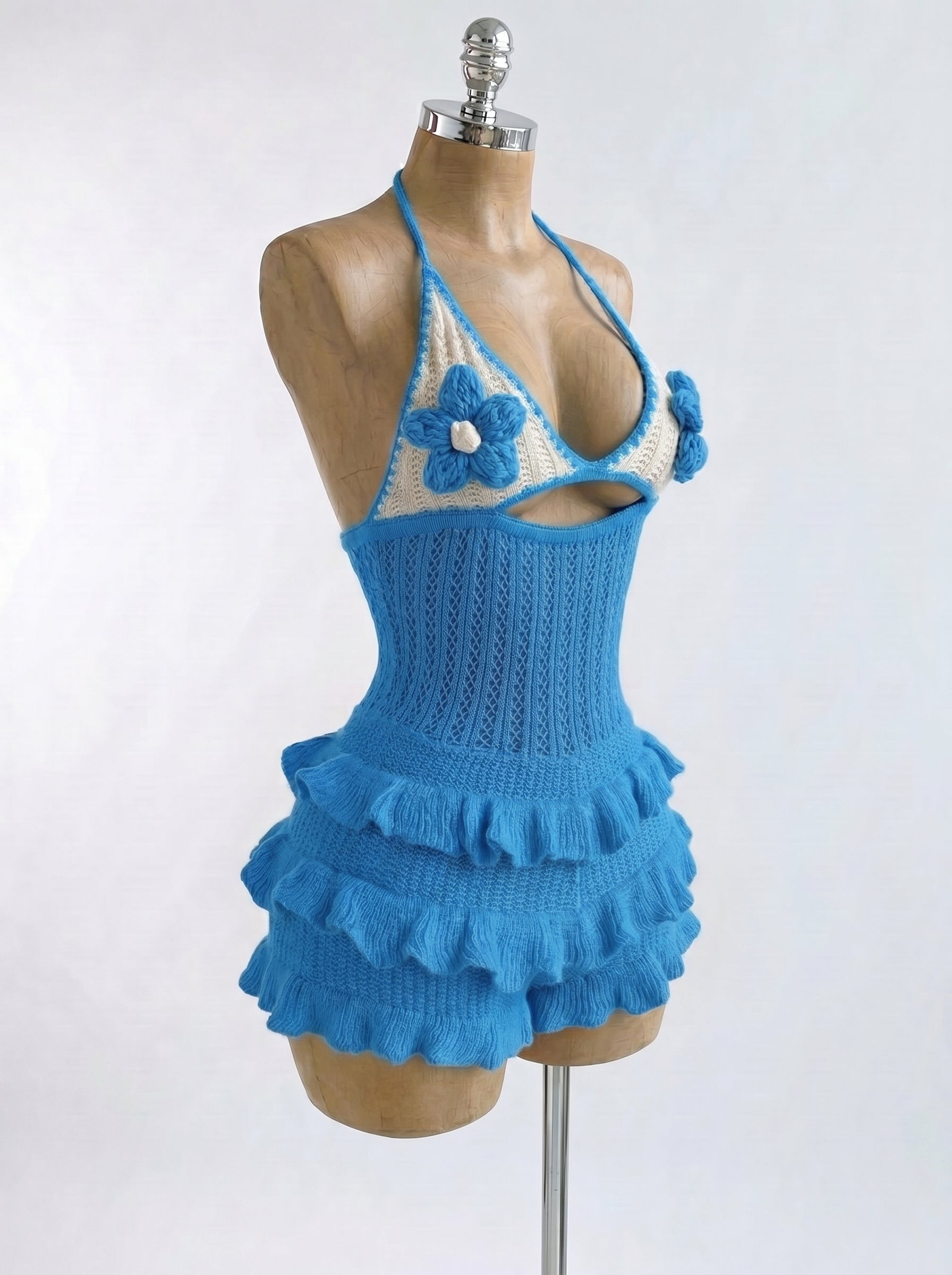 Knitted Vacation Ruffle Jumpsuit