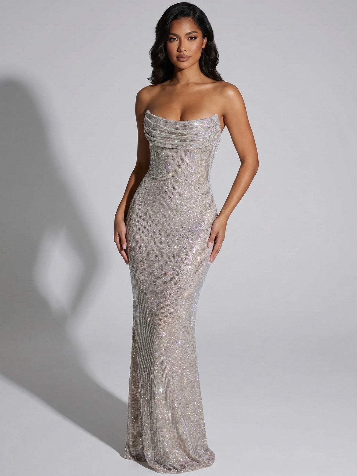 Strapless Bling Ladies Dress