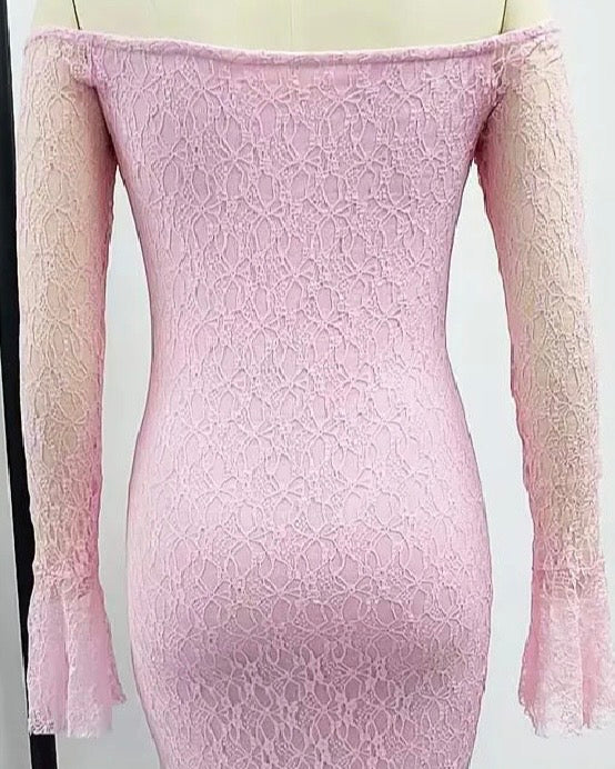 Elegant Pink Long Dress