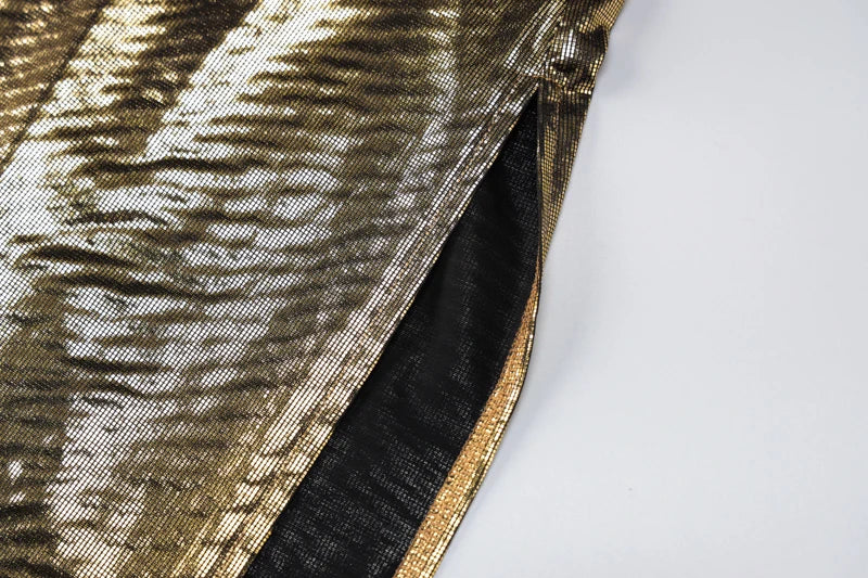 Bling Dress With Side Slit And Backless