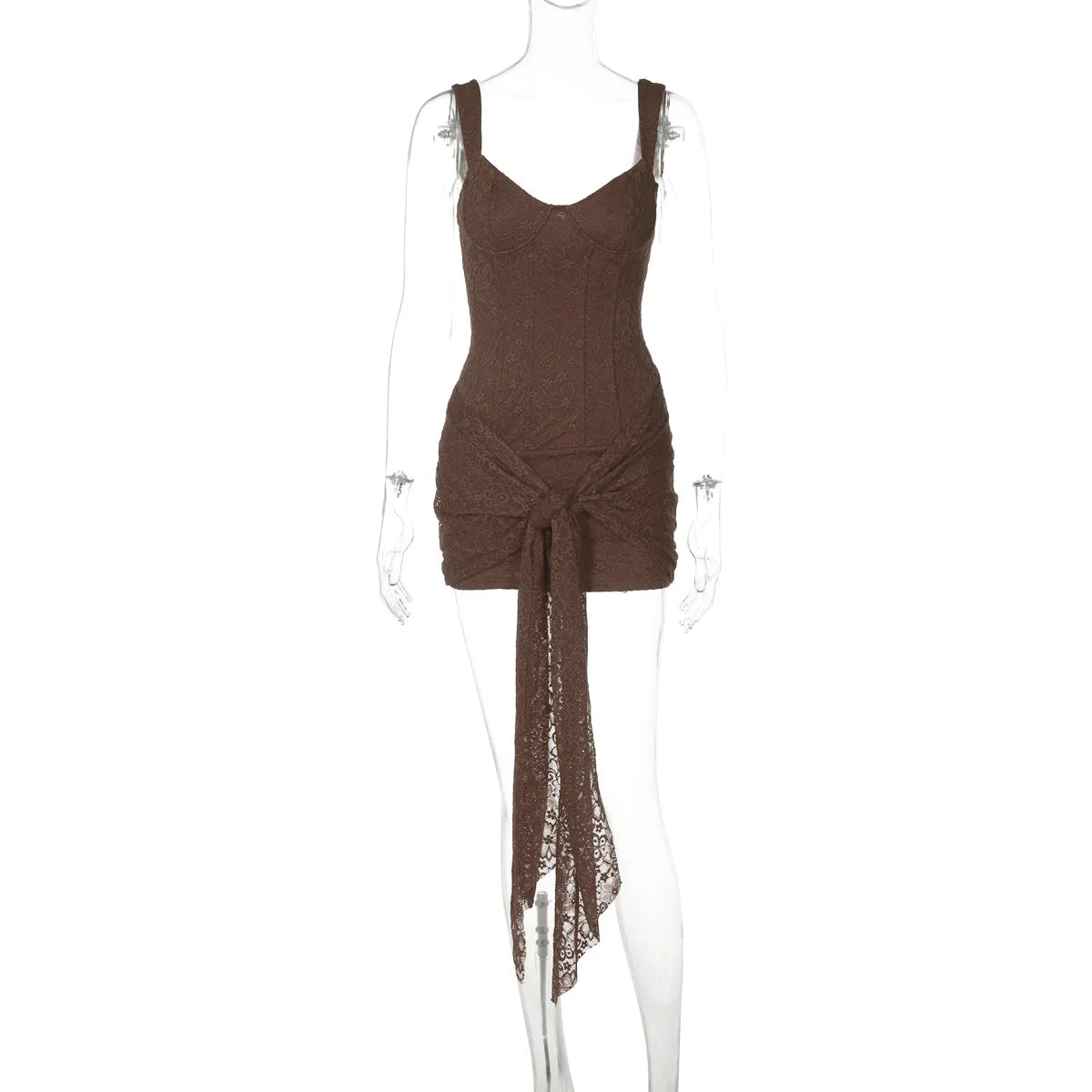 Classy Tie Up Lace Dress