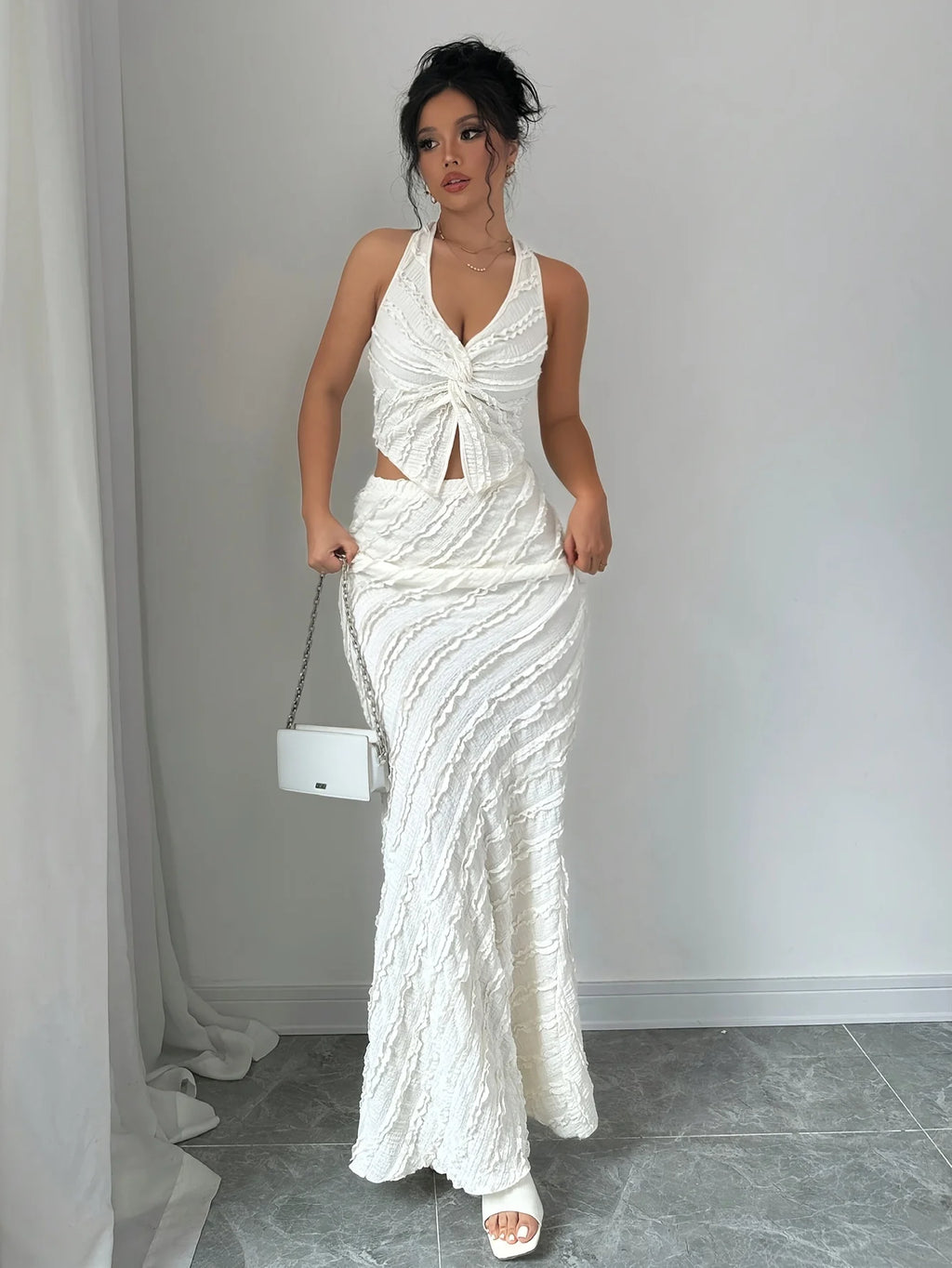 Elegant Sleeveless Beach 2-Piece Set