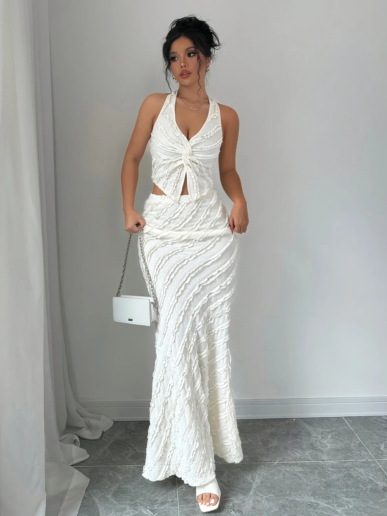 Elegant Sleeveless Beach 2-Piece Set