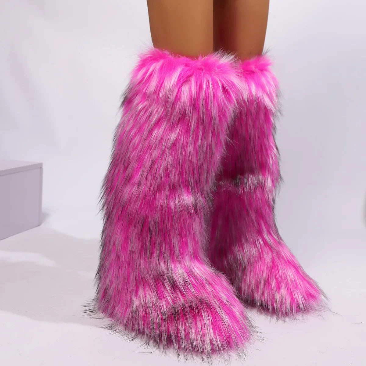 Knee-High Faux Fur Winter Boots