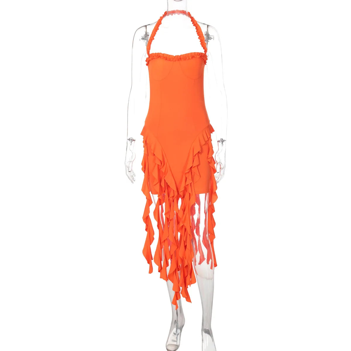 Strap Ruffle Dress