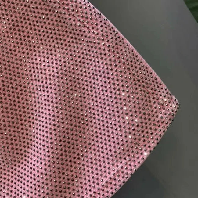 Pink Glam Rhinestone Skirt