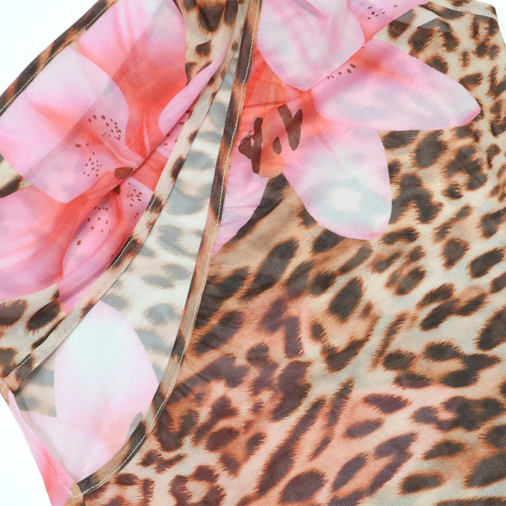 Floral Leopard Summer Dresses