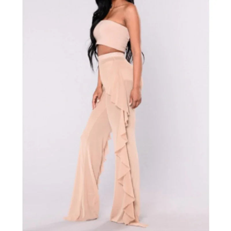 Transparent Ruffle Bikini Cover Up