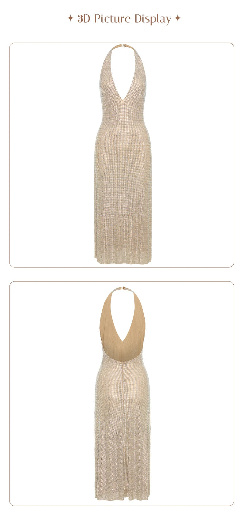 Classy Rhinestone Dress ￼