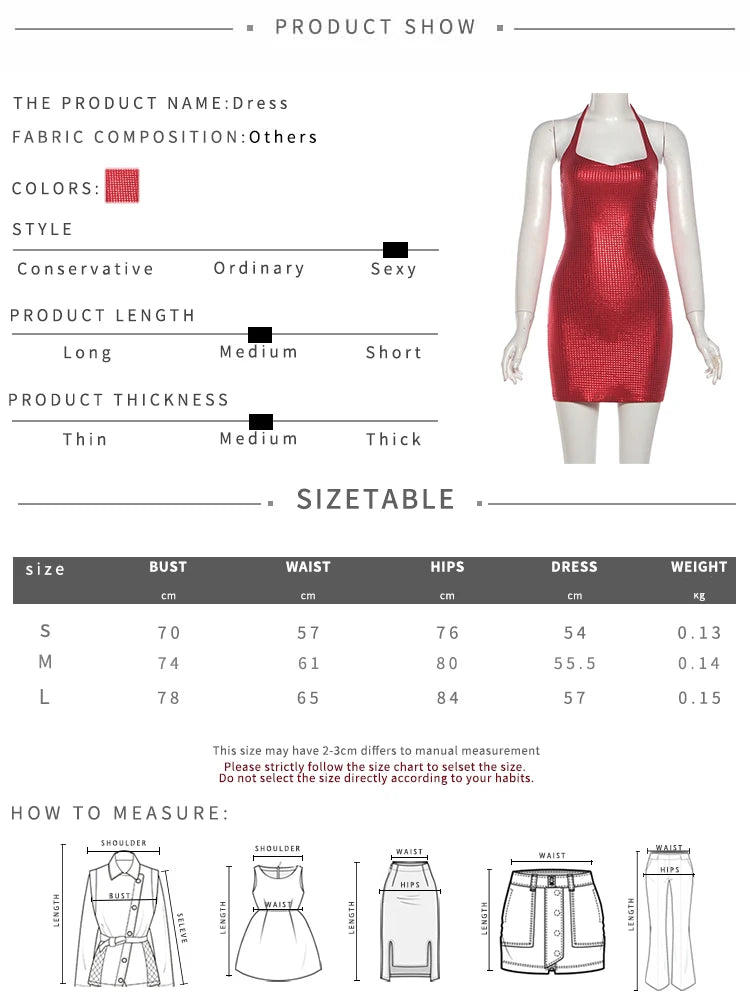 Shiny Elegant Rhinestone Dress
