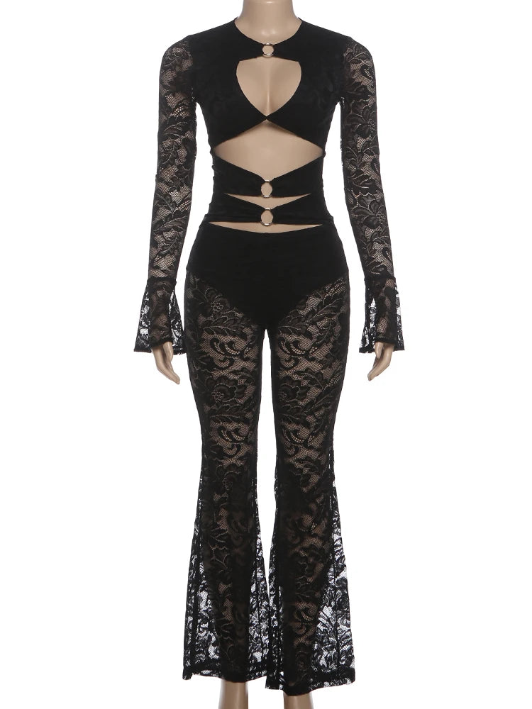 Open Lace Full body Jumpsuits