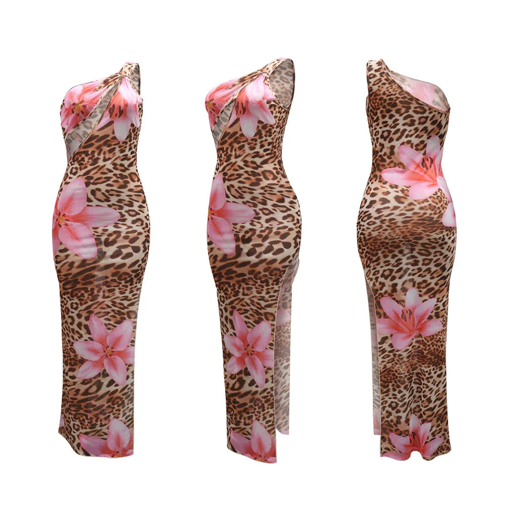 Floral Leopard Summer Dresses