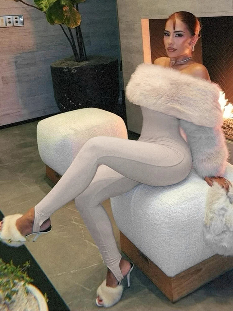 Sexy Luxury Furry Jumpsuit