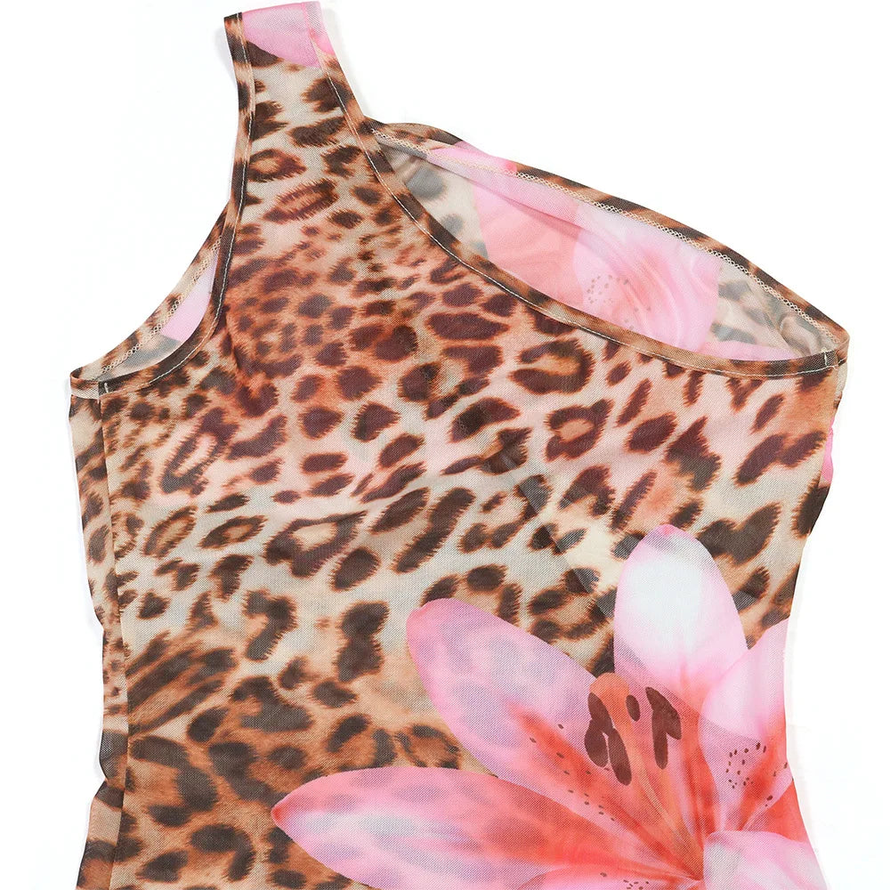 Floral Leopard Summer Dresses