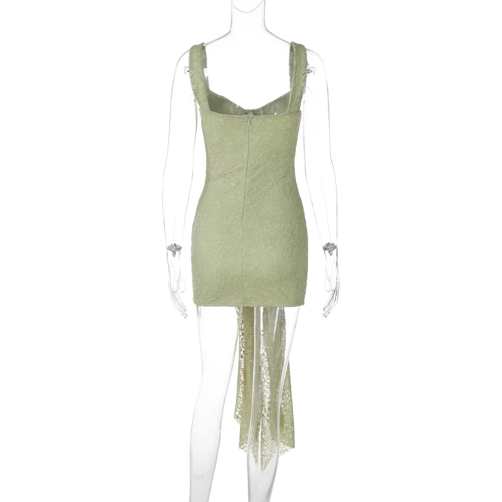 Classy Tie Up Lace Dress