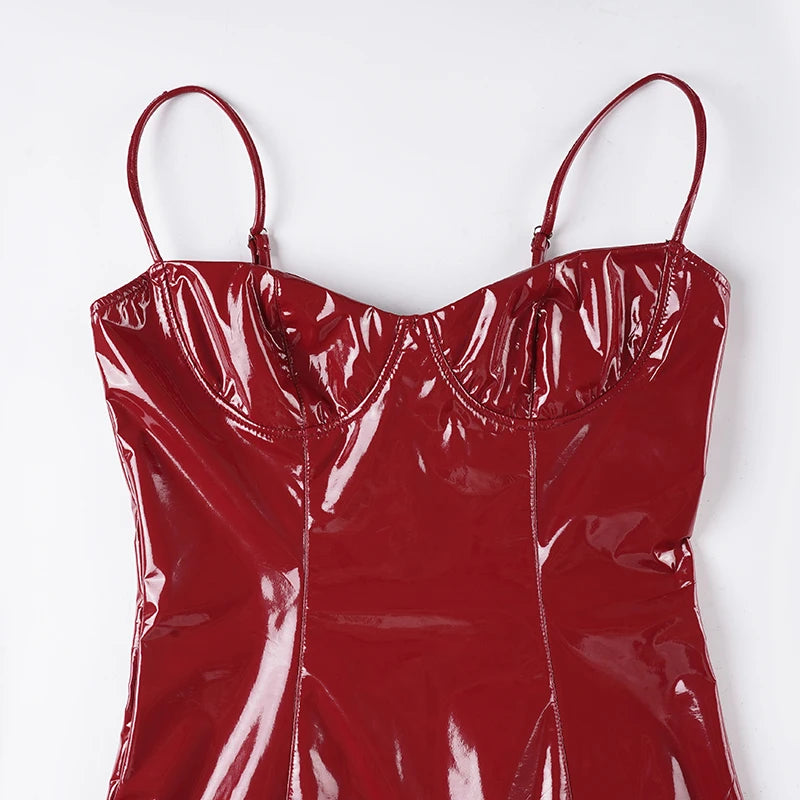 Sexy Leather Bodycon Dress